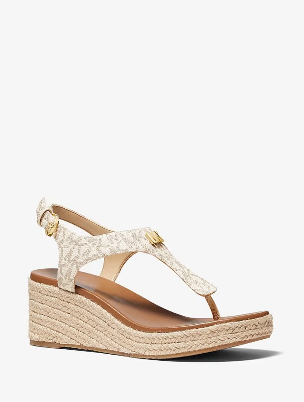 Michael Kors Laney Logo Espadrille Wedge Sandals